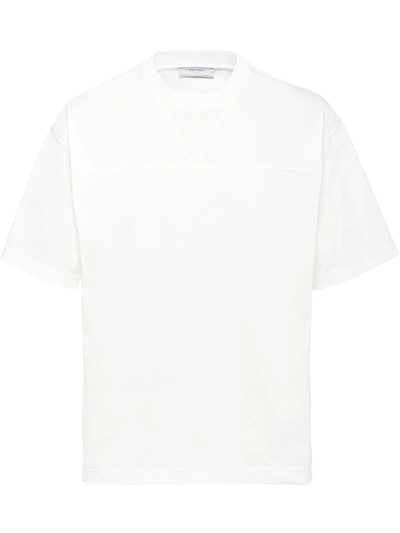 Shop Prada Logo Patch T-shirt In White