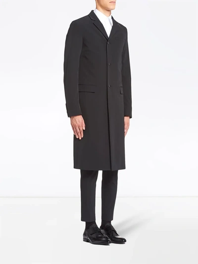 Shop Prada Single-breasted Overcoat In Black