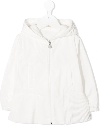 Shop Moncler Classic Hooded Coat In White