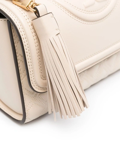 Shop Tory Burch Fleming Small Convertible Shoulder Bag In Neutrals