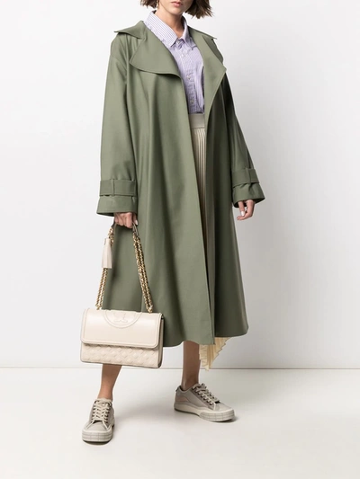 Tory Burch Embossed And Quilted Cross-body Bag In Neutrals