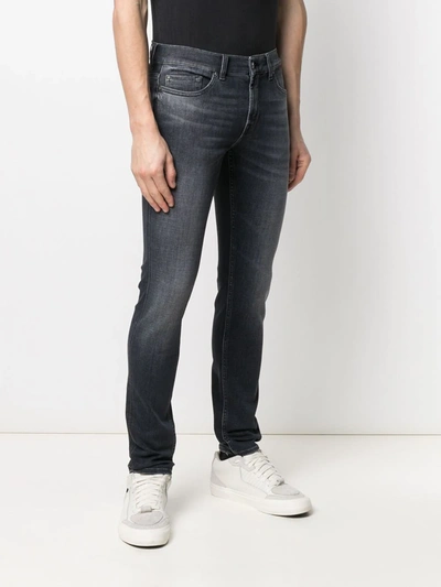 Shop 7 For All Mankind Ronnie Stretch-skinny Jeans In Grey