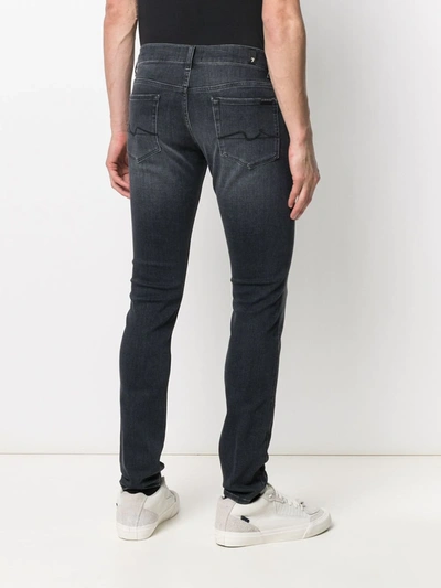 Shop 7 For All Mankind Ronnie Stretch-skinny Jeans In Grey