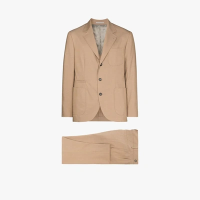 Shop Brunello Cucinelli Two-piece Tailored Suit In Neutrals