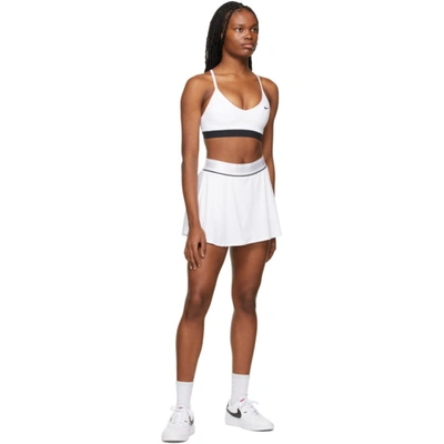 Shop Nike White Court Dri-fit Flouncy Miniskirt In 101 White