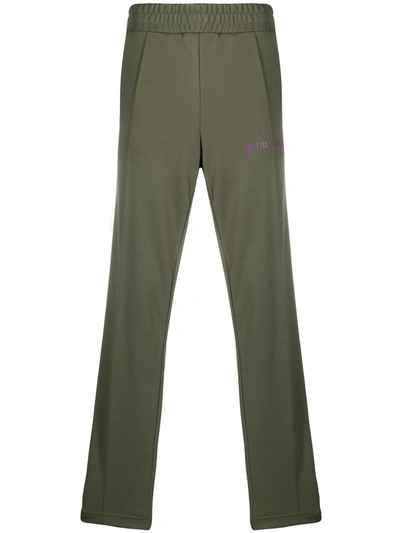 Shop Palm Angels Side Panel Track Pants In Green