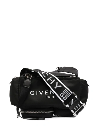 Shop Givenchy Logo Box Shoulder Bag In Black