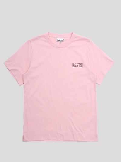 Shop Ganni Thin Software Jersey T-shirt In Sweet Lilac