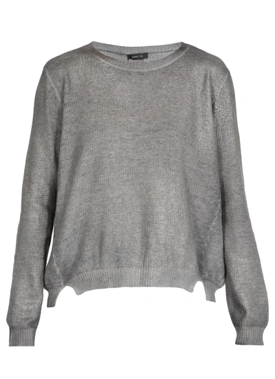 Shop Avant Toi Sweater With Laminate Effect In N/delfino