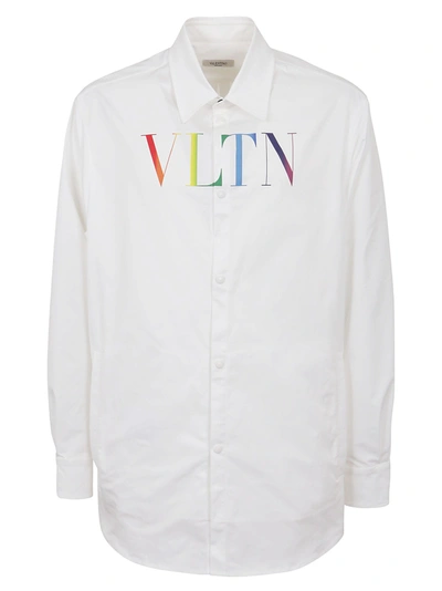 Shop Valentino Shirt Vltn In D Bianco Vltn Multicolors