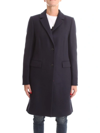 Shop Tommy Hilfiger Women's Blue Coat