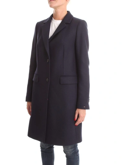 Shop Tommy Hilfiger Women's Blue Coat