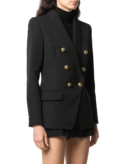 Shop Balmain Women's Black Wool Blazer