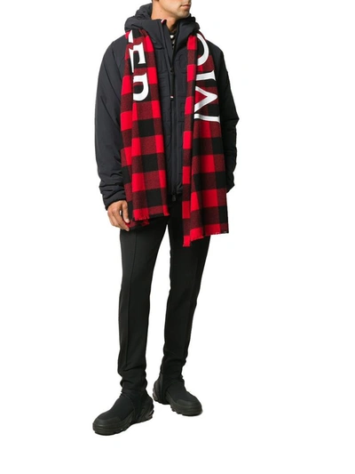 Shop Moncler Red Scarf