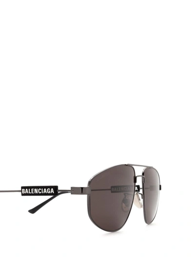 Shop Balenciaga Men's Silver Metal Sunglasses