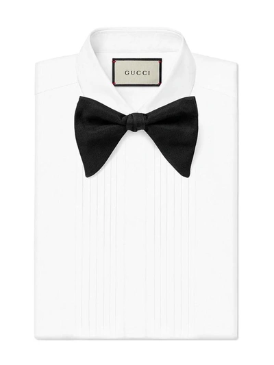 Shop Gucci Men's Black Silk Bow Tie