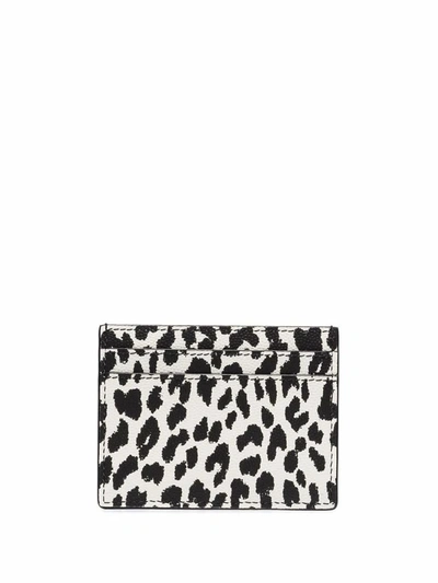 Shop Saint Laurent Men's White Leather Card Holder