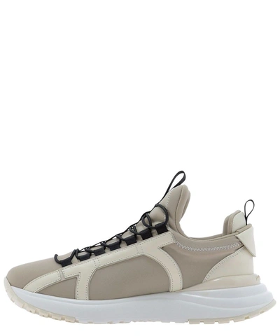 Shop Ferragamo Salvatore  Women's Beige Polyester Sneakers