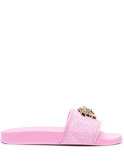 Shop Versace Women's Pink Polyurethane Sandals