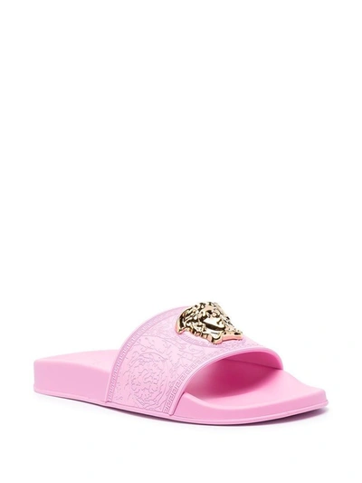 Shop Versace Women's Pink Polyurethane Sandals