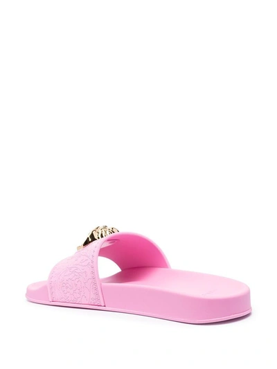 Shop Versace Women's Pink Polyurethane Sandals