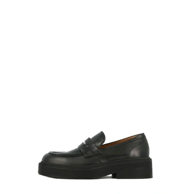 Shop Marni Men's Black Leather Loafers