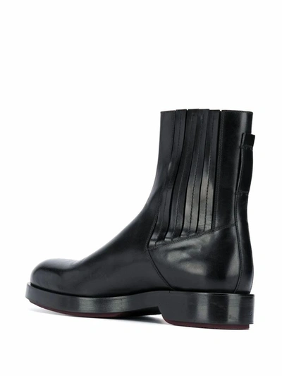 Shop Ermenegildo Zegna Men's Black Leather Ankle Boots