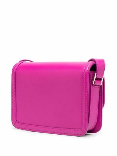 Shop Saint Laurent Women's Fuchsia Leather Shoulder Bag