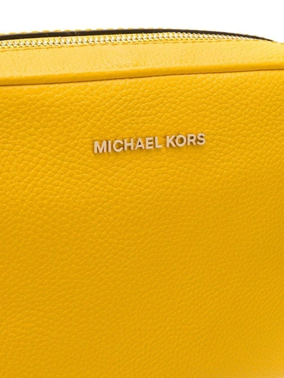 Shop Michael Kors Women's Yellow Faux Leather Shoulder Bag