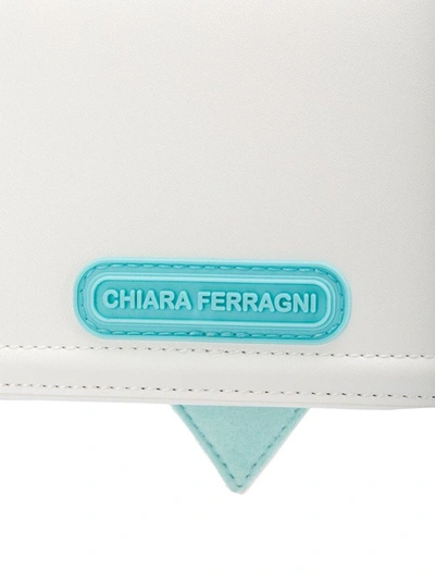 Shop Chiara Ferragni Women's White Polyester Shoulder Bag