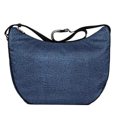 Shop Borbonese Women's Blue Polyester Shoulder Bag