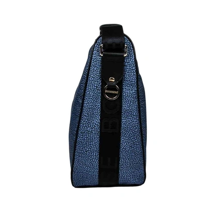 Shop Borbonese Women's Blue Polyester Shoulder Bag