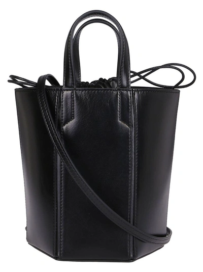 Shop Off-white Women's Black Leather Shoulder Bag