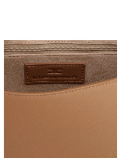 Shop Elisabetta Franchi Women's Brown Polyurethane Shoulder Bag
