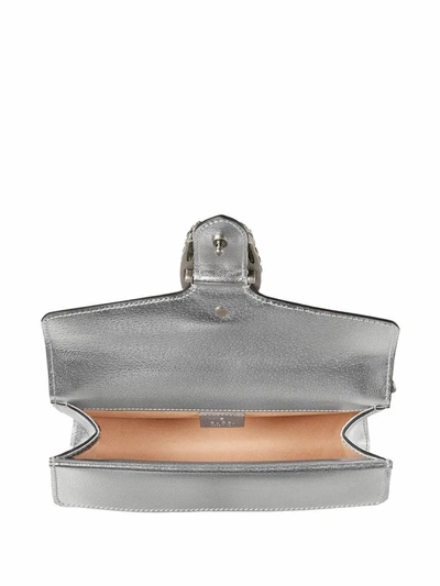 Shop Gucci Women's Silver Leather Shoulder Bag