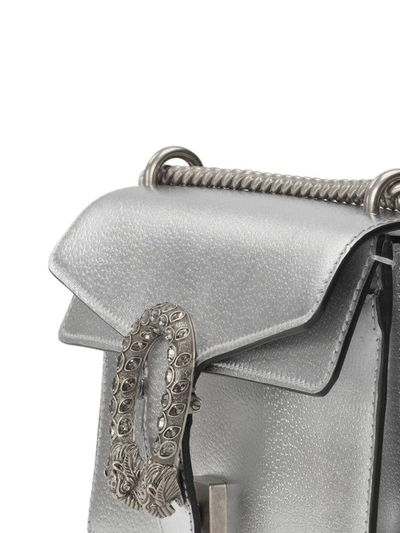Shop Gucci Women's Silver Leather Shoulder Bag