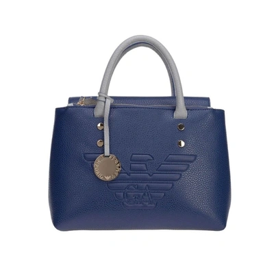 Shop Emporio Armani Women's Blue Leather Handbag