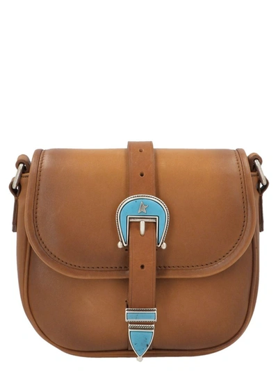 Shop Golden Goose Women's Brown Leather Shoulder Bag