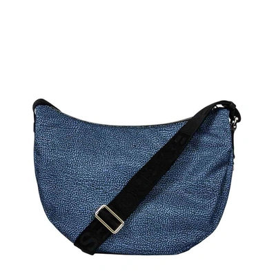 Shop Borbonese Women's Blue Polyester Shoulder Bag