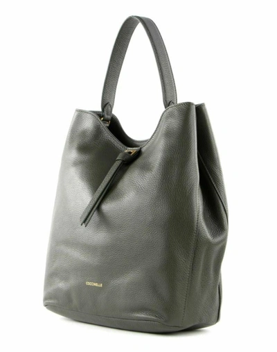 Shop Coccinelle Women's Green Leather Shoulder Bag