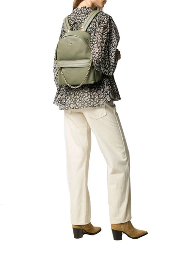 Shop Michael Kors Women's Green Leather Backpack