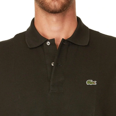 Shop Lacoste Men's Green Cotton Polo Shirt