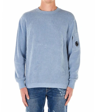 Shop C.p. Company Cp Company Men's Light Blue Cotton Sweater