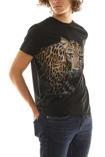 Shop Etro Men's Black Cotton T-shirt