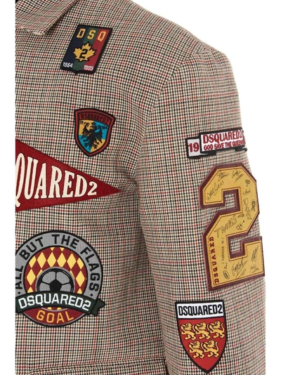 Shop Dsquared2 Men's Multicolor Cotton Coat
