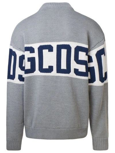 Shop Gcds Men's Grey Wool Sweater