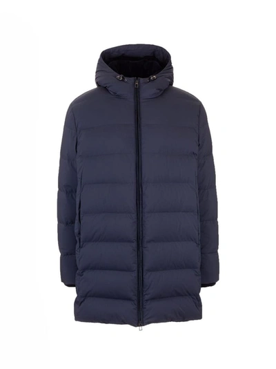 Shop Loro Piana Men's Blue Polyamide Down Jacket