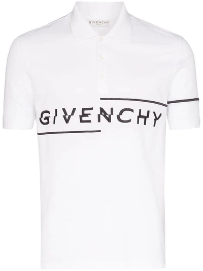 Shop Givenchy Men's White Cotton Polo Shirt
