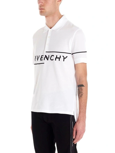 Shop Givenchy Men's White Cotton Polo Shirt