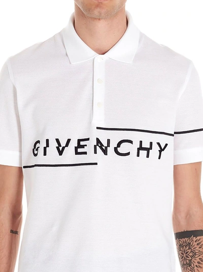 Shop Givenchy Men's White Cotton Polo Shirt